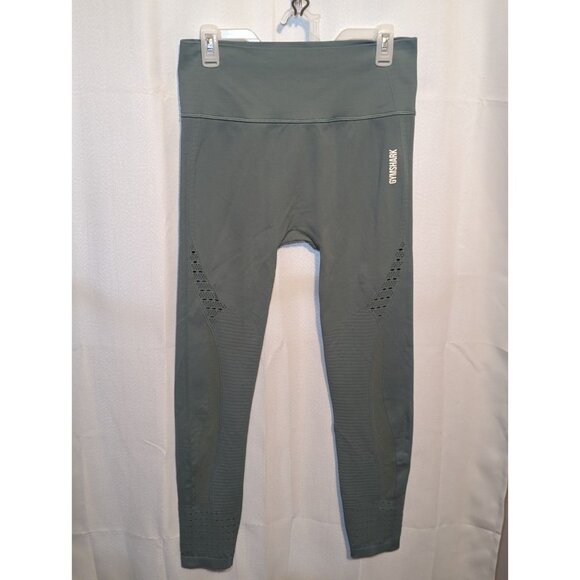 Gymshark Women’s Energy+ Seamless Leggings Size XL Color Eucalyptus Green - Picture 1 of 13
